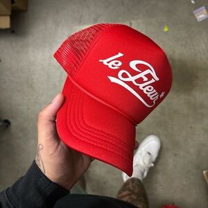Red Le Fleur Trucker Hat